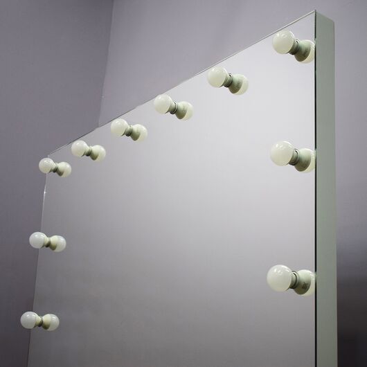 Гримерное зеркало в раме с лампочками 210х110, изображение 5