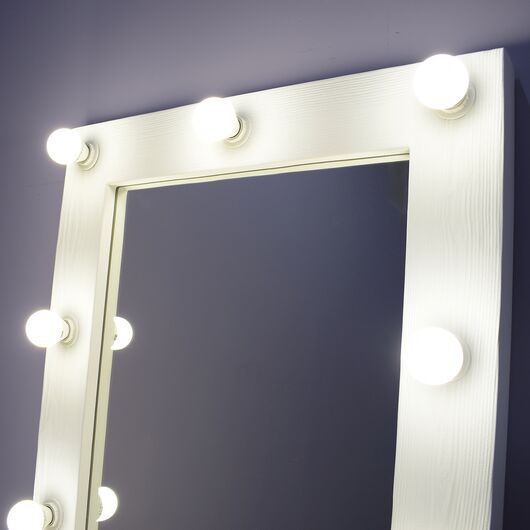 Гримерное зеркало в раме с лампочками 180х60, изображение 3