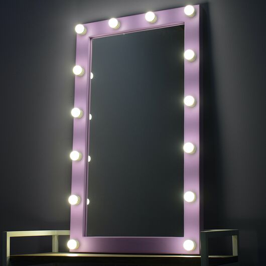 Гримерное зеркало в раме с лампочками 120х70, изображение 2
