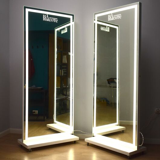 Гримерное зеркало с LED подсветкой без рамы, изображение 4