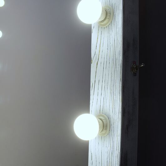 Гримерное зеркало в раме с лампочками 200х100, изображение 4
